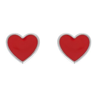 Boucles d'oreilles Enfant Cœur Argent rhodié 925/1000 ROBBEZ MASSON