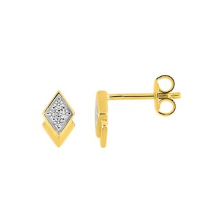 Boucles d’oreilles Femme Plaqué Or, Rhodium et Oxydes de zirconium ROBBEZ MASSON