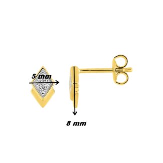 Boucles d’oreilles Femme Plaqué Or, Rhodium et Oxydes de zirconium ROBBEZ MASSON, dimensions