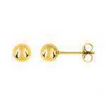 Boucles d’oreilles boules 6 mm Femme Plaqué OR ROBBEZ MASSON