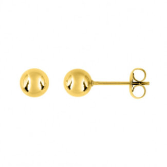 Boucles d’oreilles boules 6 mm Femme Plaqué OR ROBBEZ MASSON