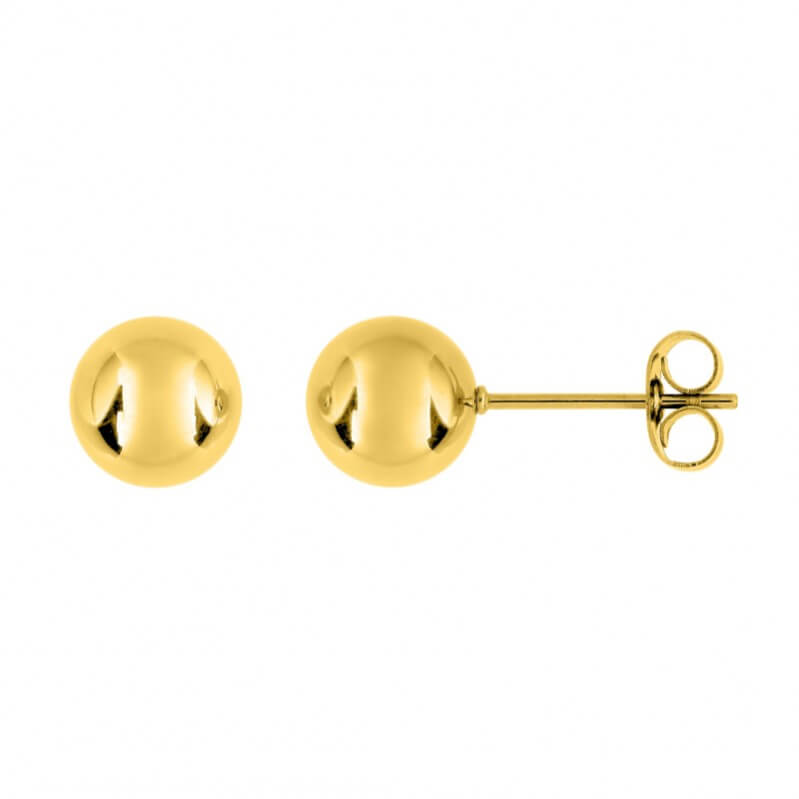 boucles-oreilles-clous-boule-femme-plaqué-or-robbez-masson-135432 Boucles d’oreilles boules 8 mm Femme Plaqué OR ROBBEZ MASSON