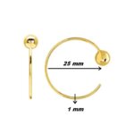 Boucles d'oreilles demi créoles Femme boules Plaqué Or ROBBEZ MASSON