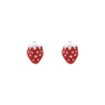 Boucles d'oreilles Enfant Fraise Argent rhodié 925/1000 ROBBEZ MASSON
