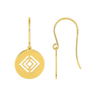 Boucles d'oreilles pendantes Cercle Femme Plaqué Or ROBBEZ MASSON