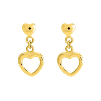 Boucles d'oreilles pendantes Cœur Femme Plaqué Or ROBBEZ MASSON