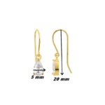Boucles d'oreilles pendantes Femme Plaqué Or et Oxydes de zirconium ROBBEZ MASSON, dimensions