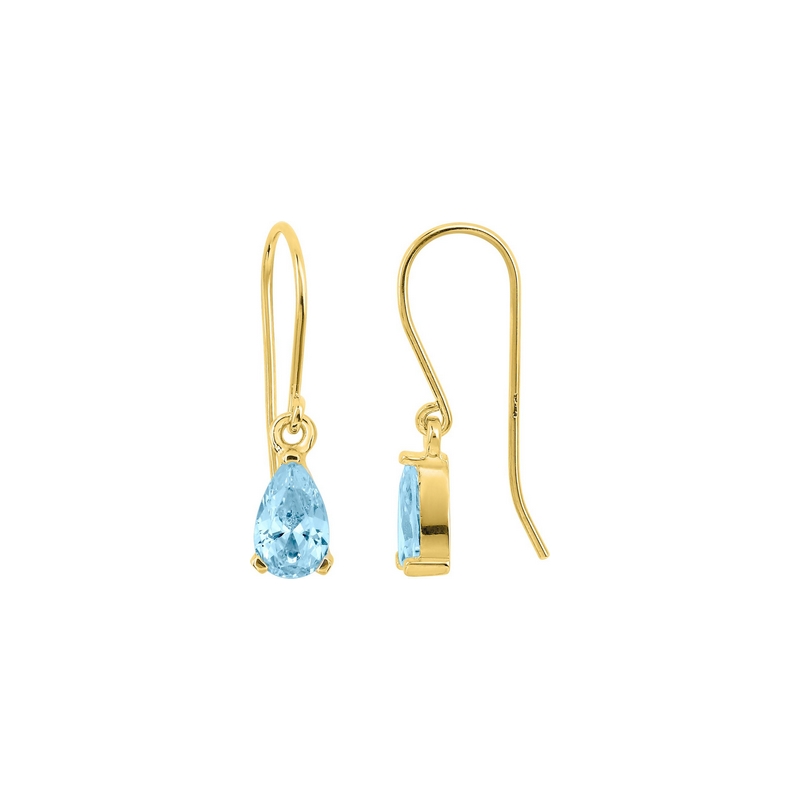 boucles-oreilles-pendantes-femme-plaqué-or-et-oxydes-robbre-masson-105540-6 Boucles d'oreilles pendantes Femme Plaqué Or et Oxydes bleus de zirconium ROBBEZ MASSON
