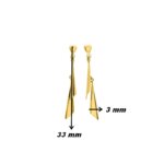 Boucles d'oreilles pendantes Femme Plaqué Or ROBBEZ MASSON, dimensions