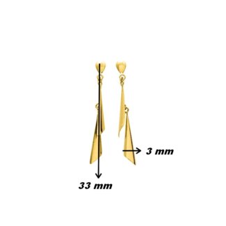 Boucles d'oreilles pendantes Femme Plaqué Or ROBBEZ MASSON, dimensions