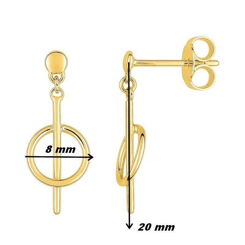 boucles-oreilles-pendantes-femme-plaqué-or-robbez-masson-135714-dimensions Boucles d oreilles pendantes Modernes Femme Plaqué Or ROBBEZ MASSON, dimensions