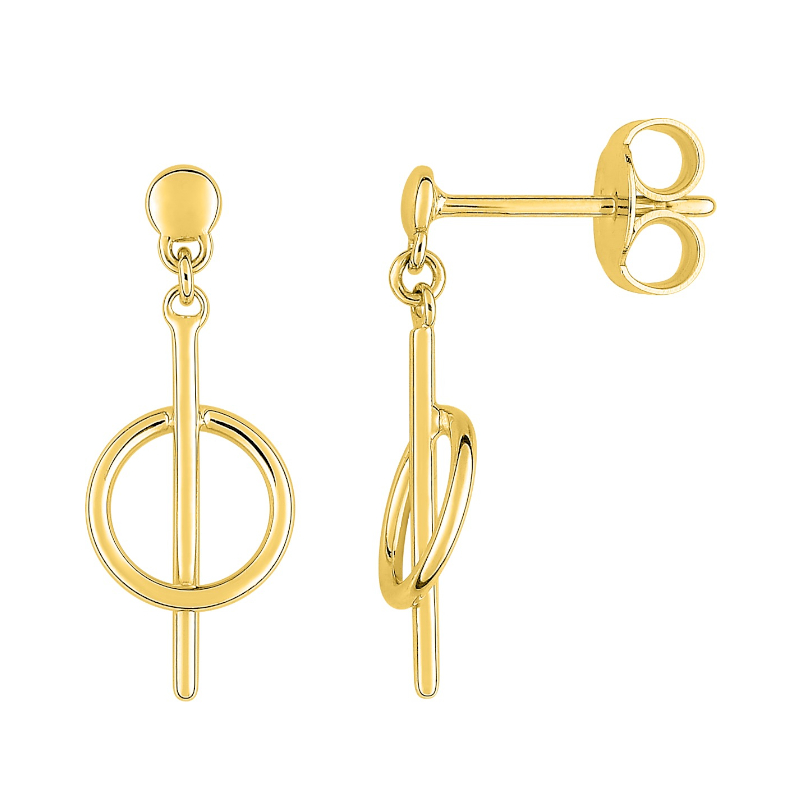 boucles-oreilles-pendantes-femme-plaqué-or-robbez-masson-135714 Boucles d oreilles pendantes Modernes Femme Plaqué Or ROBBEZ MASSON
