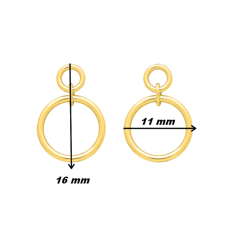 boucles-oreilles-pendantes-femme-plaqué-or-robbez-masson-135833-dimensions Boucles d oreilles pendantes Double cercle Femme Plaqué Or ROBBEZ MASSON, dimensions
