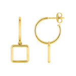 Boucles d'oreilles demi créoles pendantes Femme Plaqué Or ROBBEZ MASSON