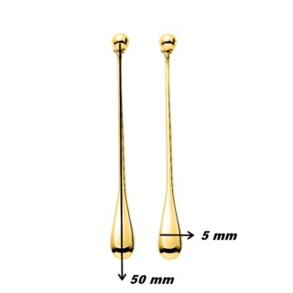 Boucles d'oreilles pendantes Femme Plaqué Or ROBBEZ MASSON, dimensions