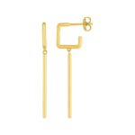 Boucles d'oreilles pendantes géométrique Femme Plaqué Or ROBBEZ MASSON