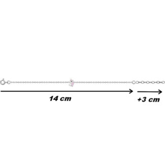 Bracelet Enfant Licorne Argent 925/1000 ROBBEZ MASSON, dimensions
