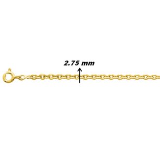 Chaîne maille Forçat ronde Plaqué Or ROBBEZ MASSON, largeur