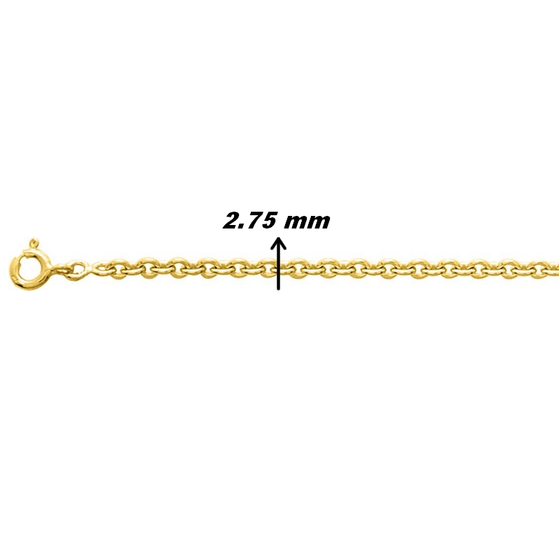 chaîne-plaqué-or-robbez-masson-101655C-largeur Chaîne maille Forçat ronde Plaqué Or ROBBEZ MASSON, largeur
