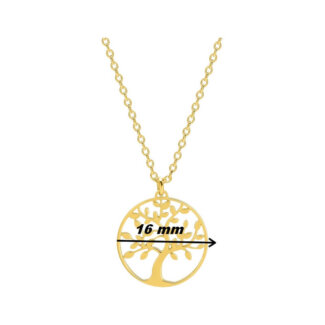 Collier Femme Arbre de vie Plaqué Or ROBBEZ MASSON, diamètre