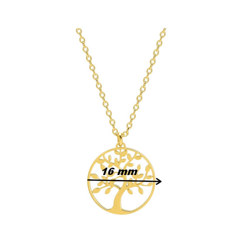 collier-femme-arbre-de-vie-plaqué-or-robbez-masson-132272-diamètre Collier Femme Arbre de vie Plaqué Or ROBBEZ MASSON, diamètre