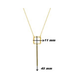 Collier Femme géométrique Plaqué Or ROBBEZ MASSON, dimensions