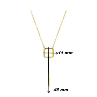 Collier Femme géométrique Plaqué Or ROBBEZ MASSON, dimensions