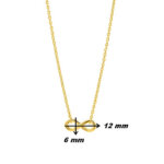 Collier Femme INFINI Plaqué Or ROBBEZ MASSON, dimensions