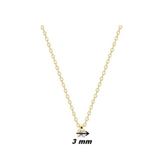 Collier Femme Plaqué Or et Oxyde de zirconium ROBBEZ MASSON, diamètre
