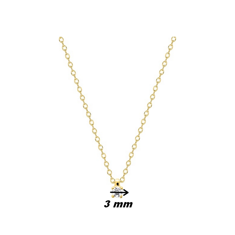 collier-femme-plaqué-or-et-oxydes-robbez-masson-132101-1-diamétre Collier Femme Plaqué Or et Oxyde de zirconium ROBBEZ MASSON, diamètre