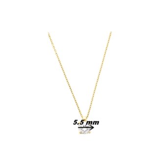 Collier Femme Plaqué Or et Oxyde de zirconium ROBBEZ MASSON, diamètre