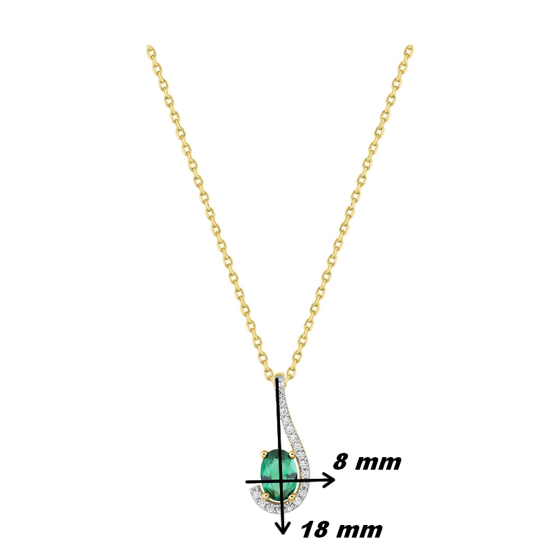 Collier Femme Plaqué Or et Oxydes de zirconium de couleur ROBBEZ MASSON, dimensions