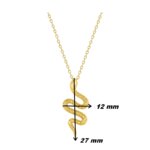 Collier Femme Serpent Plaqué Or ROBBEZ MASSON, dimensions