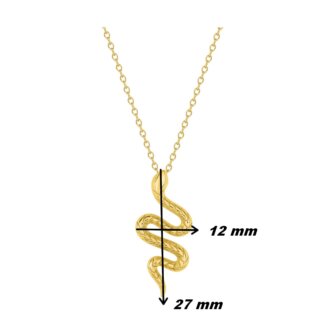 Collier Femme Serpent Plaqué Or ROBBEZ MASSON, dimensions
