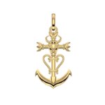 Pendentif Croix de Camargue Tête de Taureau Or jaune 750/1000 THOMAS JAVON, ECLAT DE CAMARGUE