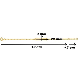 Gourmette Bébé Or jaune 750/1000 ROBBEZ MASSON, dime