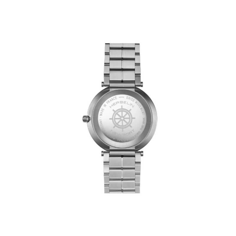 Montre Homme NEWPORT Slim HERBELIN, Acier inoxydable 19522B15S, dos