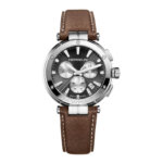 Montre Homme NEWPORT HERBELIN Chronographe, Acier inoxydable et Cuir marron 37658AP24MA