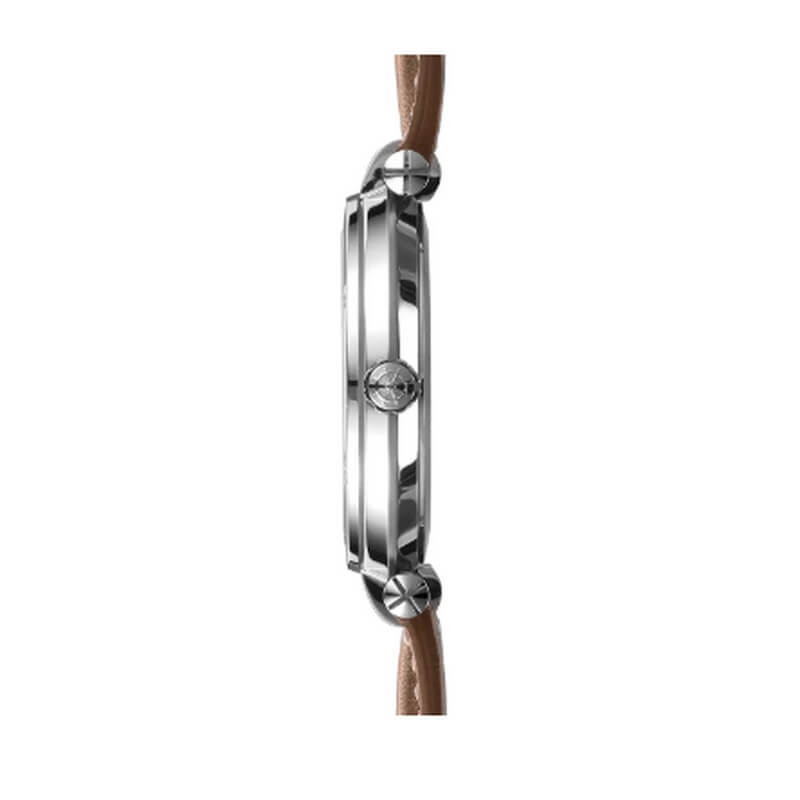 montre-homme-newport-herbelin-cuir-marron-12288A27MA-coté Montre Homme NEWPORT HERBELIN, Acier inoxydable et Cuir marron 12288A27MA, côté