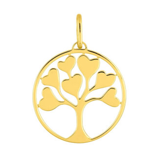 Pendentif Cœur et Arbre de vie Femme Plaqué Or ROBBEZ MASSON