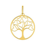 Pendentif Arbre de vie et Cœur Femme Plaqué Or ROBBEZ MASSON