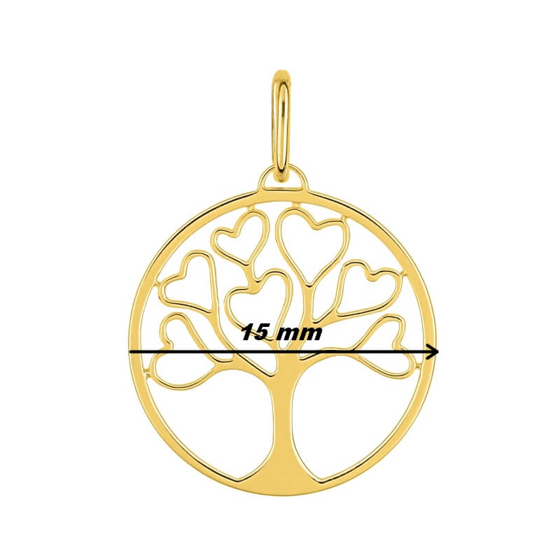 pendentif-coeur-arbre-de-vie-plaqué-or-robbez-masson-136311-diamètre Pendentif Arbre de vie et Cœur Femme Plaqué Or ROBBEZ MASSON, diamètre