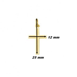 Pendentif Croix Or jaune 750/1000 ROBBEZ MASSON, dimensions.
