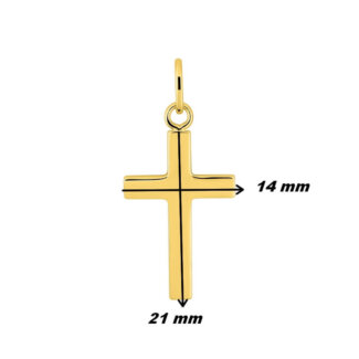 Pendentif Croix Plaqué Or ROBBEZ MASSON, dimensions