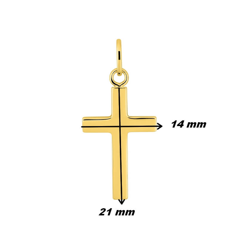 pendentif-croix-plaqué-or-robbez-masson-baptême-106134-dimensions Pendentif Croix Plaqué Or ROBBEZ MASSON, dimensions