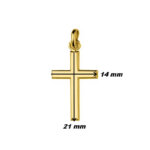 Pendentif Croix Plaqué Or ROBBEZ MASSON, dimensions
