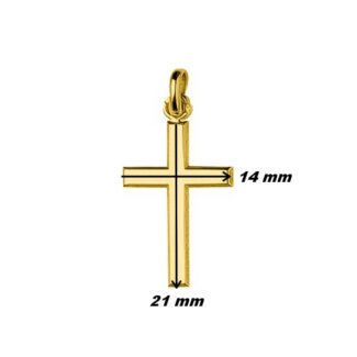 Pendentif Croix Plaqué Or ROBBEZ MASSON, dimensions