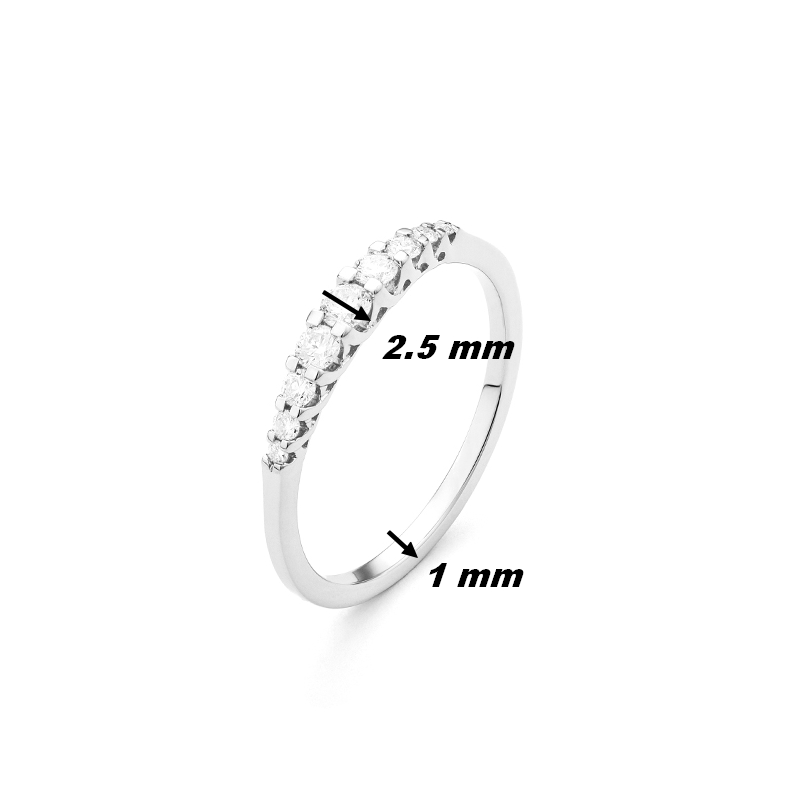 Alliance-Femme-Platine-et-Diamants-FACET-R8105FMTWNQ14-dimensions Alliance Platine et Diamants R8105FMTWNQ14 FACET, dimensions.