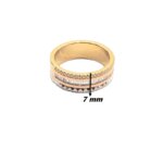 Bague Femme 3 Ors 750/100 et Diamants FACET RE868FMNCA016, largeur.