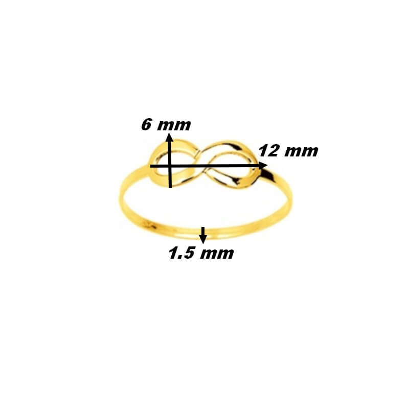 bague-femme-Infini-plaqué-or-ROBBEZ-MASSON-137467-dimensions Bague Infini Femme Plaqué Or ROBBEZ MASSON, dimensions